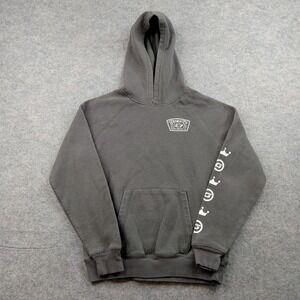 Grom Hoodie Youth Large 7 Gray Pullover Fleece Graphic Logo Sweatshirt